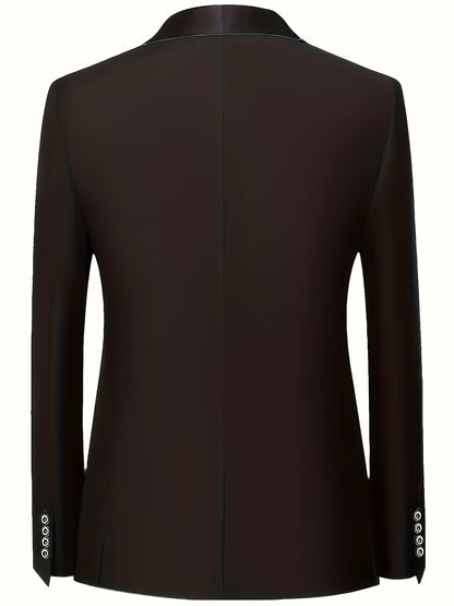 Men's 3-Piece Suit Set with Vest and Jacket for Formal Events