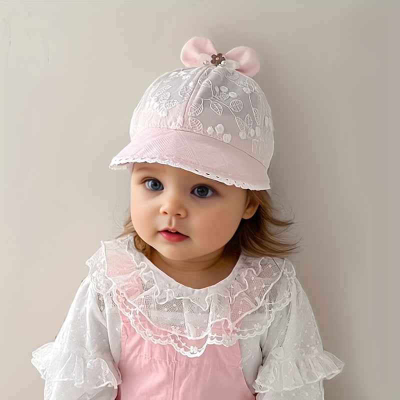 Baby Fisherman Bucket Hat for Girls, Breathable Spring-Summer