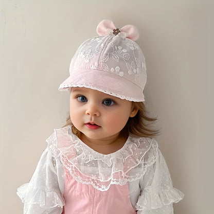 Baby Fisherman Bucket Hat for Girls, Breathable Spring-Summer
