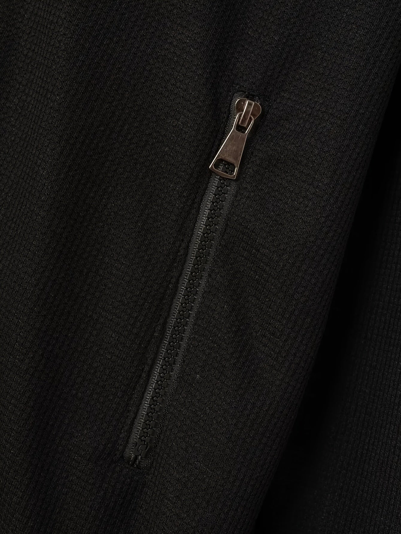 Men's Plain Waffle Zipper Jacket Casual Daily Fashion