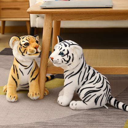 1pc 20cm/7.87 inch Simulated Tiger Doll | Polyester Cloth Doll, Plush Squatting Tiger Toy, Ideal Birthday Gift