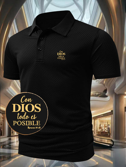 G884-DIOS Men's Short Sleeve Casual Summer Printed T-Shirt - Fashionable and Versatile Top, Geometric Design, Lightweight Golf Shirt - ayq