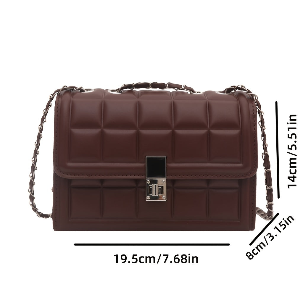 Պրեմիում դասի Rhombus Niche կանացի նորաձև շղթայով բազմակողմանի ուսագոտիով պայուսակ