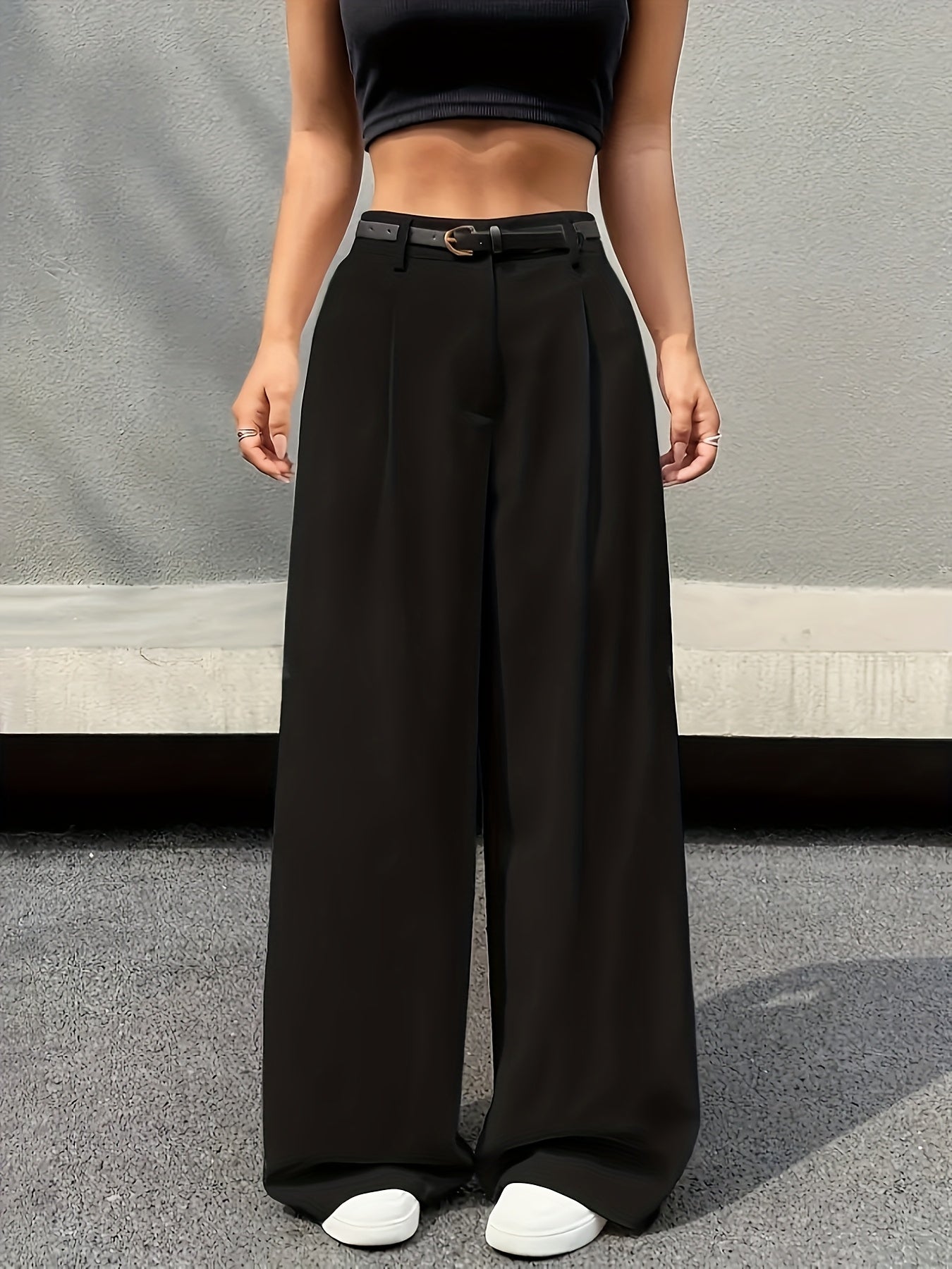 Women's High-Waisted Wide-Leg Pants, Elegant & Comfortable
