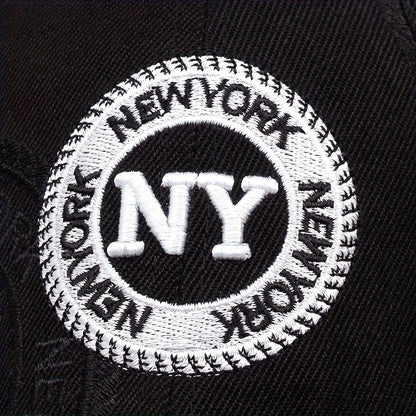 NY Embroidered Lightweight Baseball Cap with Adjustable Strap