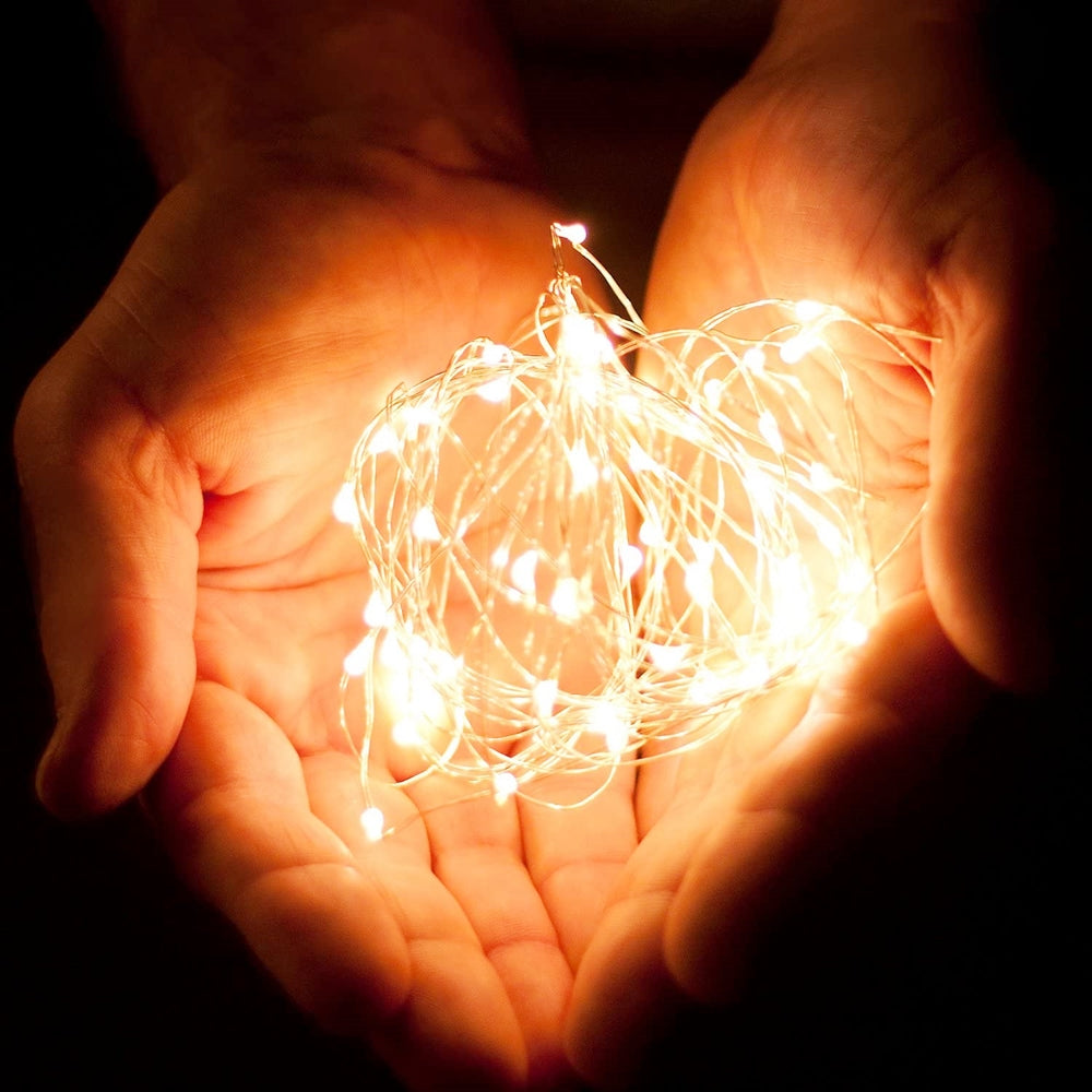 1pc, LED USB Fairy Lights, USB Powered Copper Wire Garland String Lights for Home Wall Room Holiday Party Wedding Festival Indoor Bedroom Table Ramadan Halloween Christmas Decoration, Best for Christmas