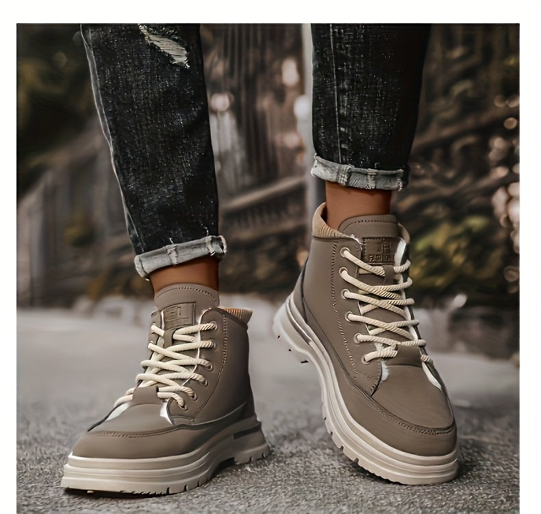 Տղամարդկանց ձմեռային կոշիկներ, հաստացված արտաքին հագուստի համար նախատեսված արշավային կոշիկներ, նորաձև բազմակողմանի աշխատանքային կոշիկներ, բրիտանական կարճ կոշիկներ