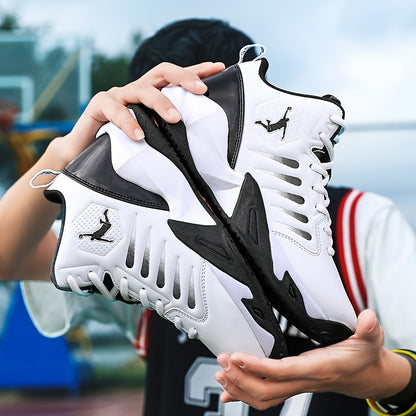 [sneakers] Extra-Large Outdoor Trail Shoes for Men, Featuring Slip Resistance, Shock Absorption, Durability, Trendy Basketball Design, Versatile Sports Footwear, Lightweight Comfort, Casual Style, Soft Sole, And Rebound Train