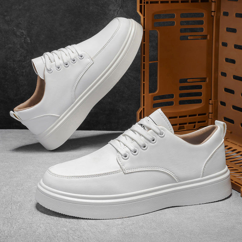 LOEIKAN 2026 New Solid Color Low-Top Versatile Elegant Business Casual Shoes, Comfortable Flat Black and White Trendy Fashion Minimalist Sneakers - ayq
