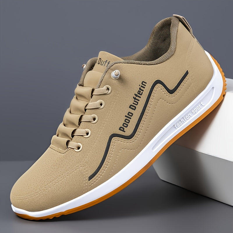 Men's Lightweight Casual Sneakers with Lace-Up Design
