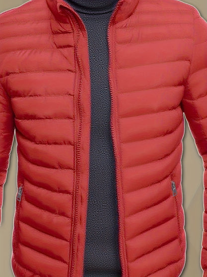 Men's Lightweight Stand Collar Winter Jacket - Casual Loose Fit