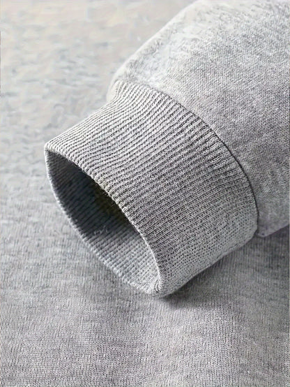 Women'S Christmas Letter Print Crew Neck Pullover Sweatshirt - Elegant Casual Long Sleeve Fleece-Lined Top with Festive Santa Hat & Star Design, All-Season Comfort for Holiday & Casual Attire, Christmas Sweatshirts, Seasonal