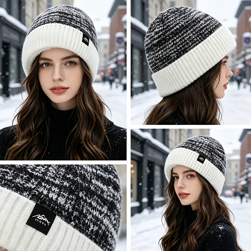 Unisex Outdoor Fleece Knit Hat for Fall and Winter