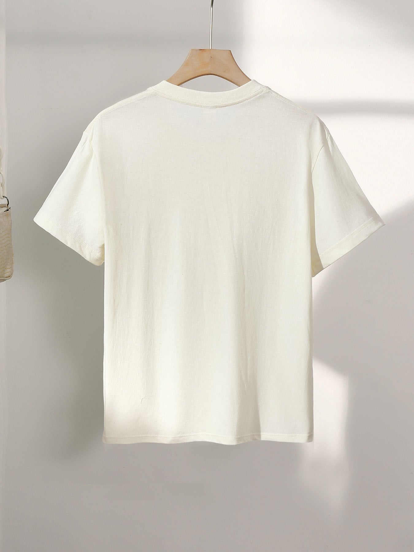 Women's Casual Cotton Graphic Print T-Shirt, Crew Neck