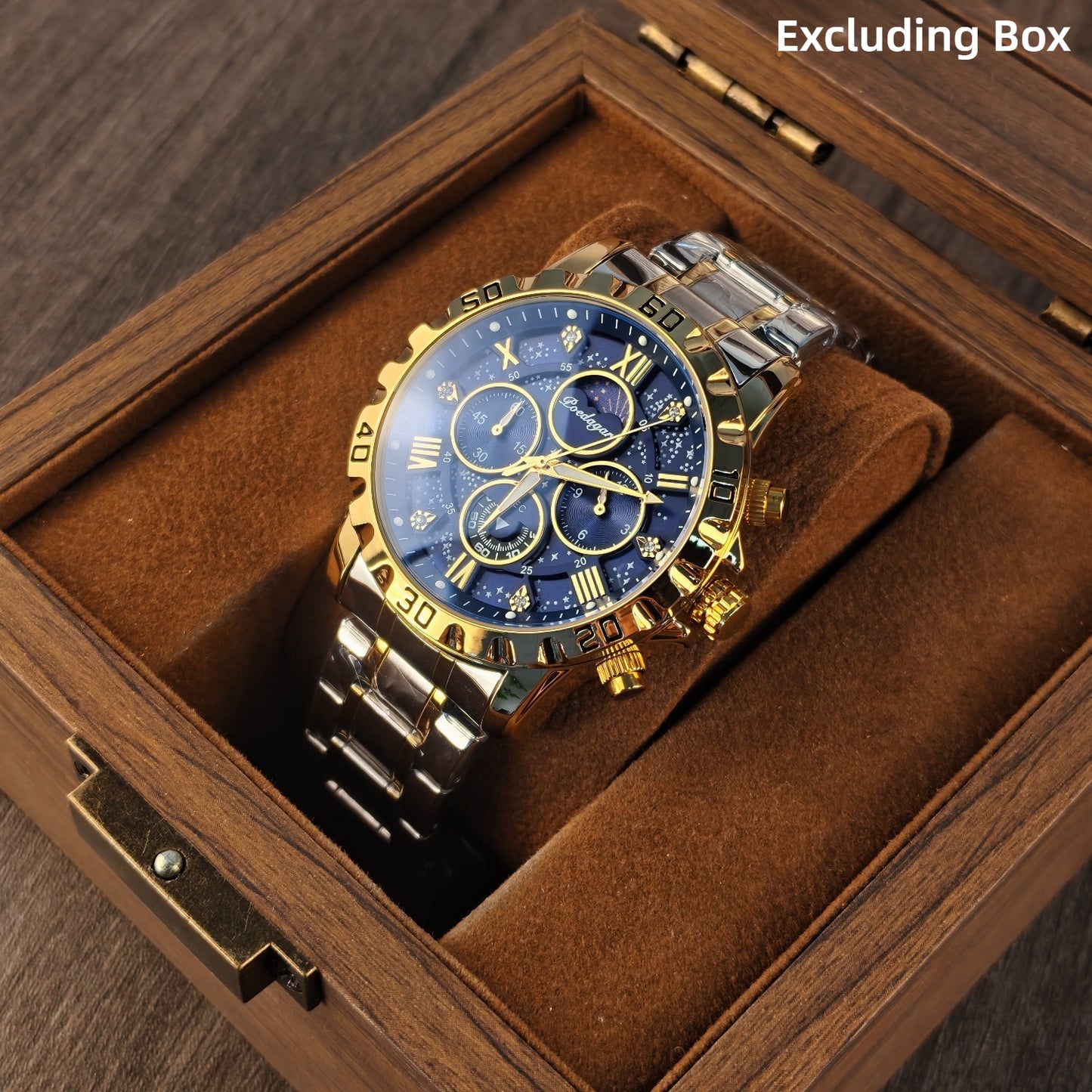 POEDAGAR Men's Quartz Business Watch with Calendar & Waterproof