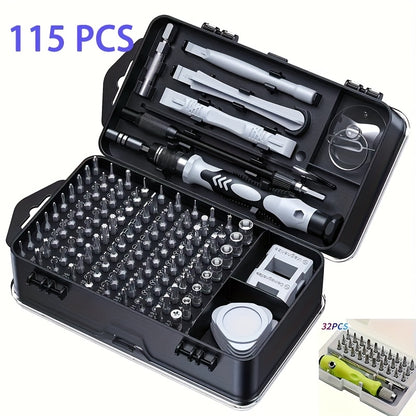 292.1cm 2.54 | 81.28cm 1 Precision Screwdriver Set | Magnetic Bits | Anti-Slip Ergonomic Handle | Suitable for Phones, Computers, Watches
