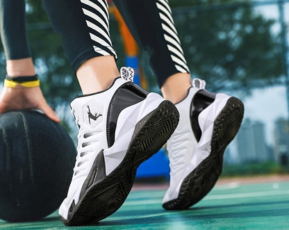 [sneakers] Extra-Large Outdoor Trail Shoes for Men, Featuring Slip Resistance, Shock Absorption, Durability, Trendy Basketball Design, Versatile Sports Footwear, Lightweight Comfort, Casual Style, Soft Sole, And Rebound Train