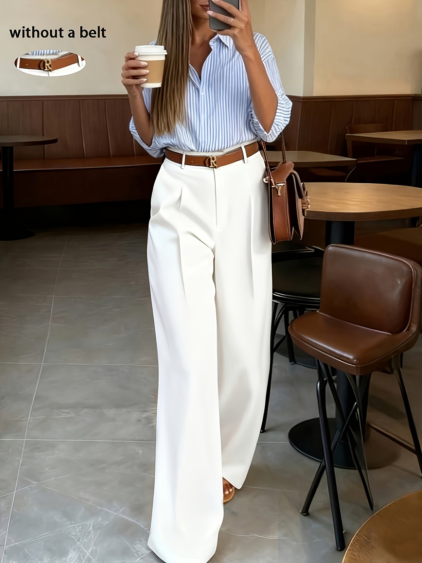 Elegant Solid Color Women's Long Pants with Pockets for Spring/Fall