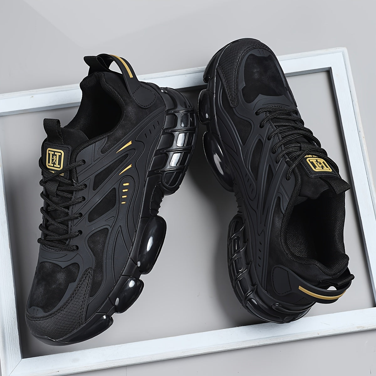 Men'S Athletic Shoes, Low-Top Casual Lace-Up Sneakers, Comfortable Footwear - ayq