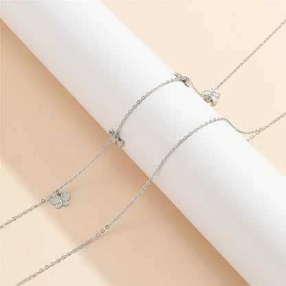 A Set Of 2 Fashionable Golden Butterfly Waist Chains, Suitable For Women To Wear As Sexy Belly Body Jewelry For Daily Use Or As A Gift.