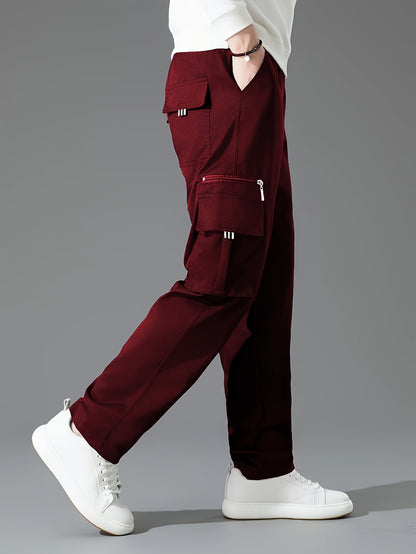 Men's Loose Fit Vintage Cargo Pants with Multiple Pockets