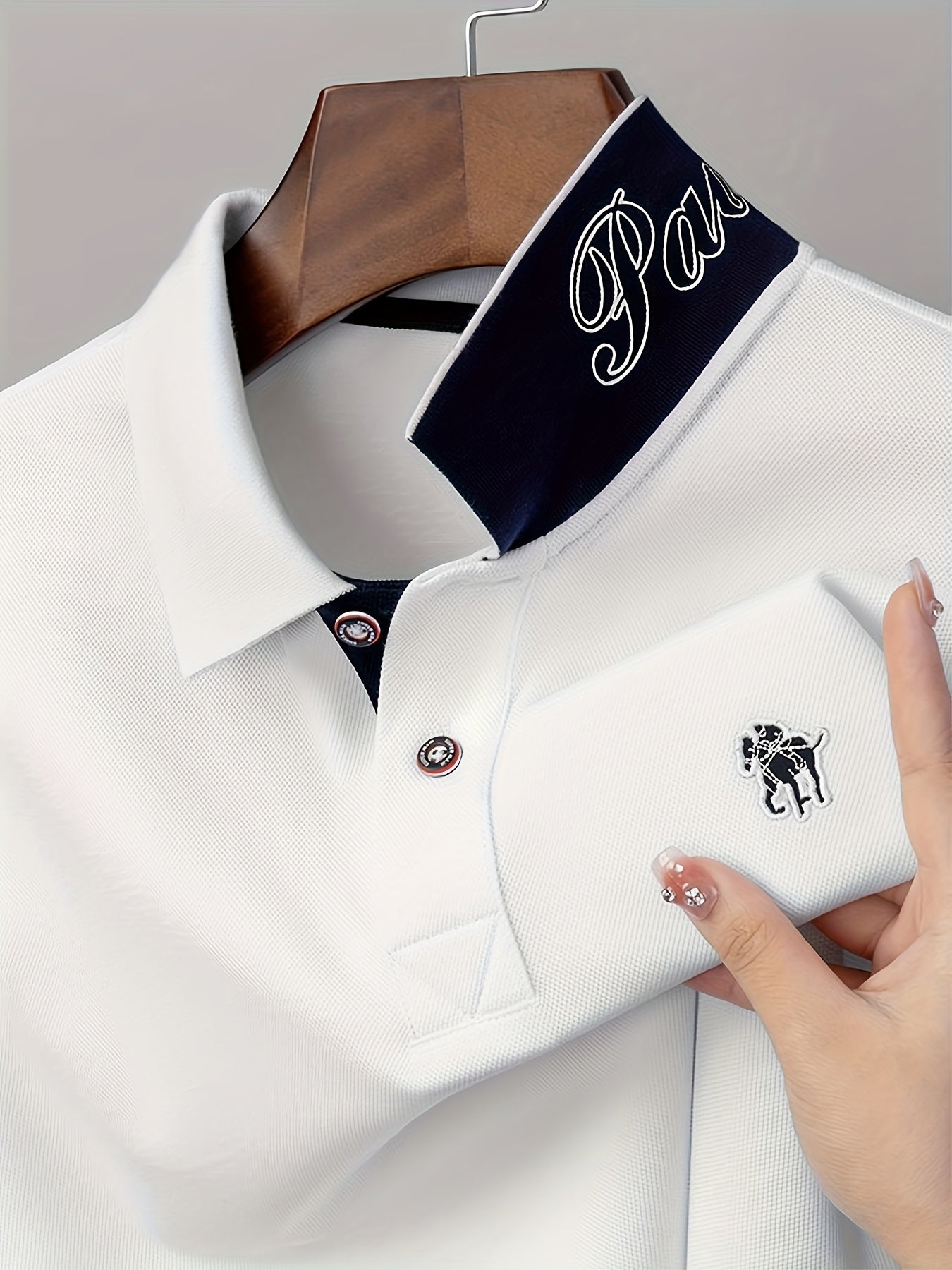 Men'S Stylish Short-Sleeve Polo Shirt Featuring a Contrasting Ribbed Collar And Exquisite, a Timeless And Versatile Choice - ayq