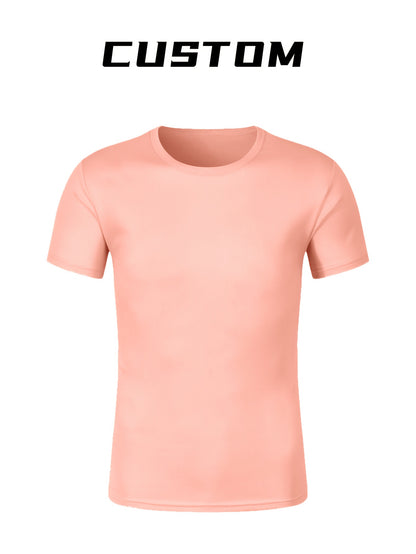 2pcs Men's Quick-Dry T-Shirts - Moisture-Wicking Breathable Gym Shirts with Custom Logo Print, Regular Fit Round Neck for Workout  Casual Wear, Workout Shirts, Durable Sportswear
