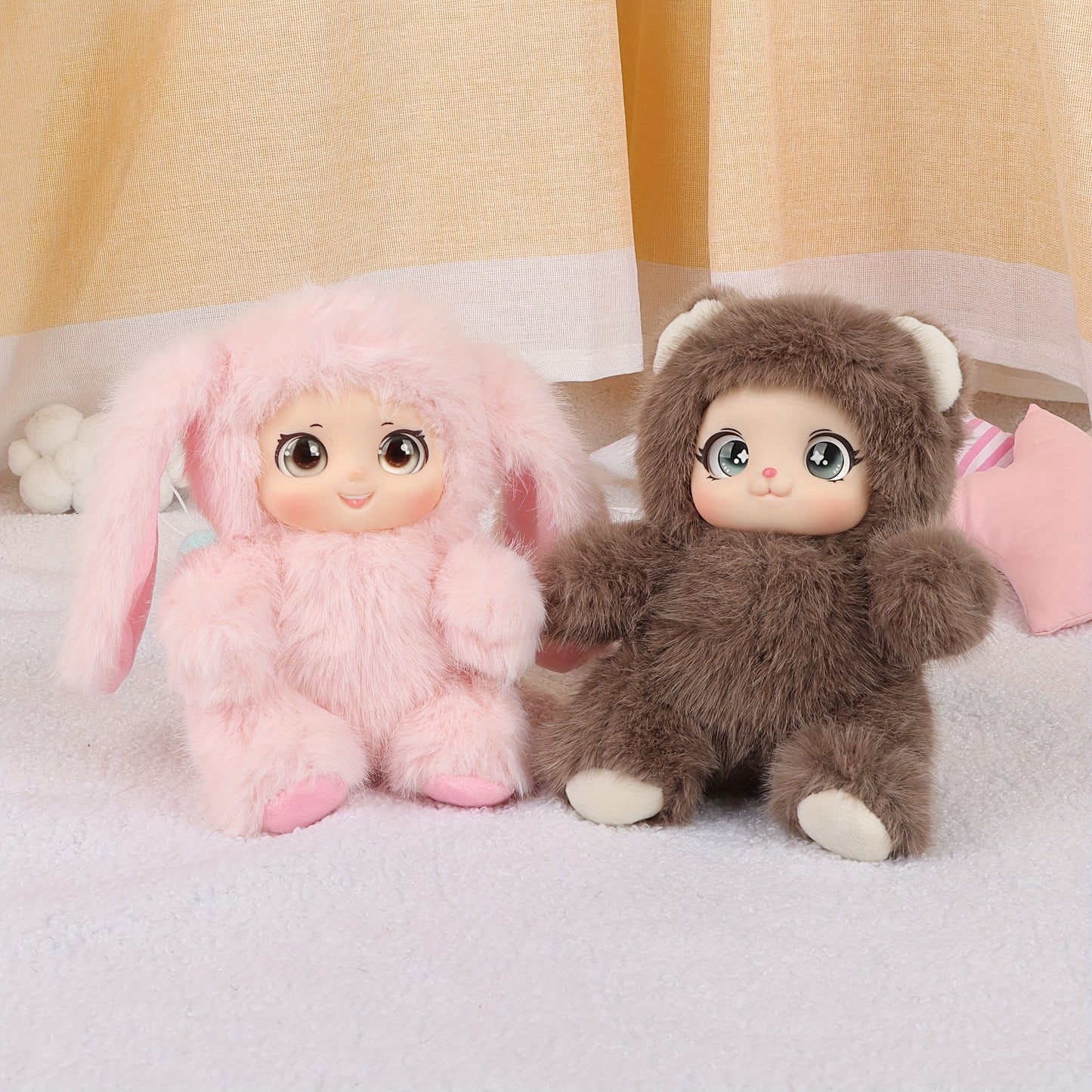 AURAESIN Plush Toys - Super Soft Huggable Bunny Bear Sheep Dolls, // Cuddly Stuffed Animals Suitable for Bedside & Desk Decor, Christmas Gifts for & s