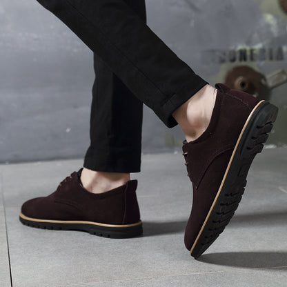 Men's Classic Lace-Up Oxfords with Cushioned Sole, All-Season