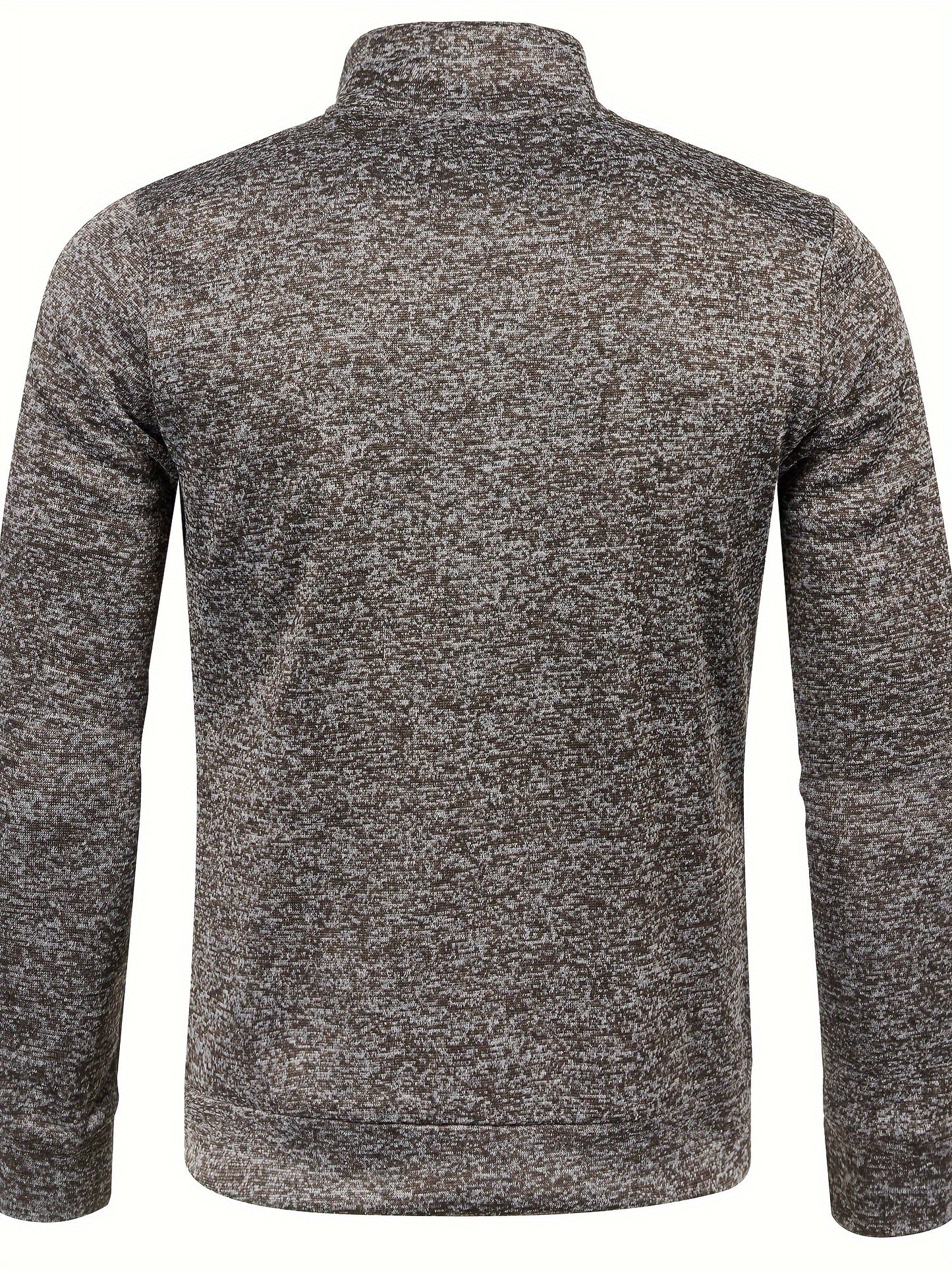 Elegant Mid Stretch Cardigan, Men's Casual Full Zip Up Cardigan Sweater Coat For Fall Winter
