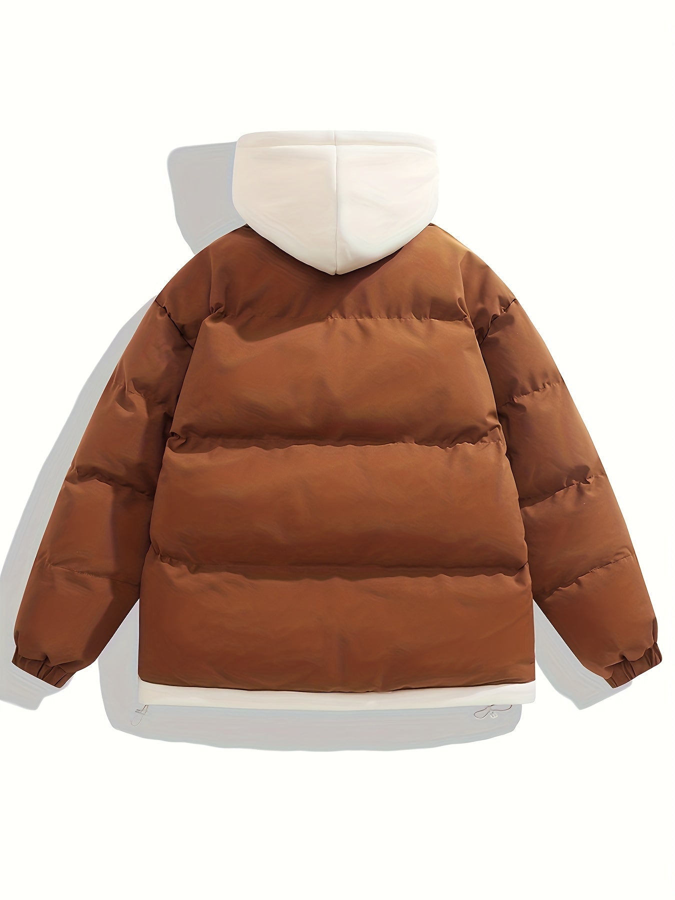 Կանացի բաց կապույտ, գլխարկով փքված բաճկոն - հարմարավետ, բրդյա ծածկույթով ձմեռային վերարկու՝ լարերով, առօրյա ոճ՝ ցուրտ եղանակի համար, ձմեռային վերարկու