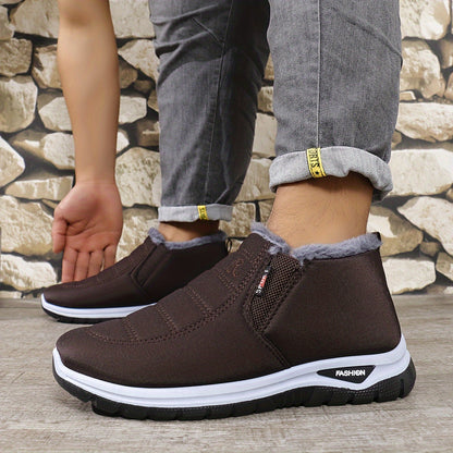 '-Lined New Winter Men's Outdoor Non-Slip Soft Comfortable Warm Lined Cold-Proof Shoes and Boots