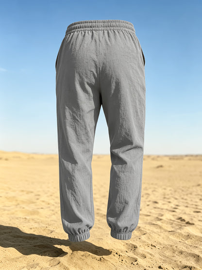 Men's Casual Linen Jogger Pants with Drawstring and Pockets