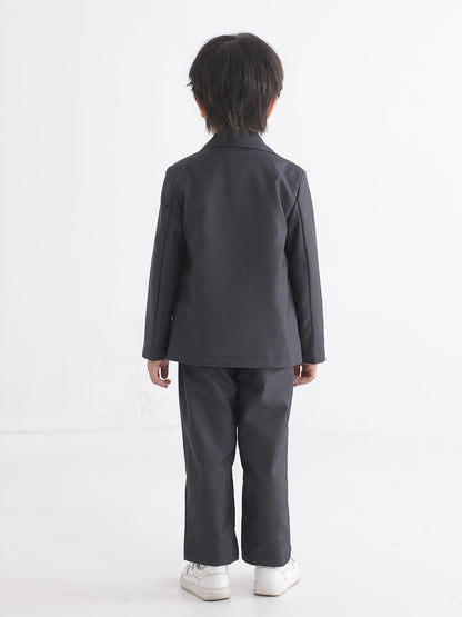 Boys' Casual Suit Set with Jacket & Pants for Special Occasions
