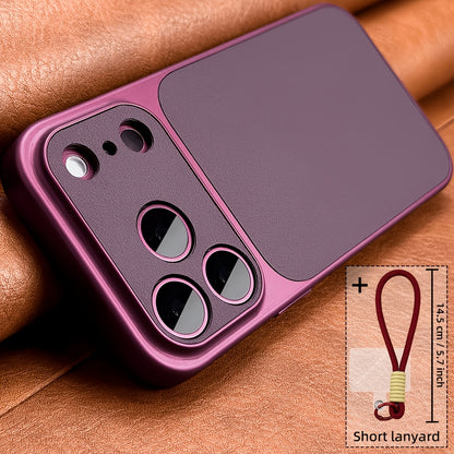 Luxury Burgundy Acrylic Phone Case Set with Shockproof Design