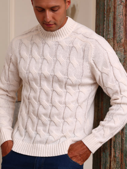 Աշուն/Ձմեռ նոր տղամարդու տաք բարձր օձիքով պուլովեր տրիկոտաժե սվիտեր, գործնական, առօրյա, քամուց պաշտպանող, թամբի տրիկոտաժե սվիտեր ուսերին