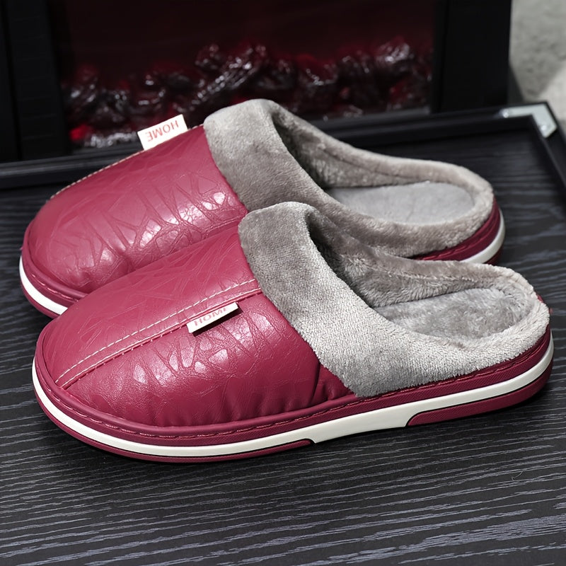 Men's Oversized Plush Winter Slippers Soft Warm Indoor Shoes