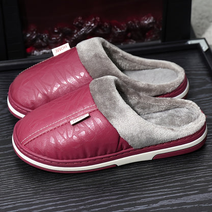 Men's Oversized Plush Winter Slippers Soft Warm Indoor Shoes