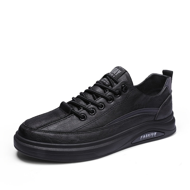 Men'S Casual Sports Shoes | Black Non-Slip Sneakers with Elastic Band Closure, Low Top Design for Spring/Fall Season - ayq