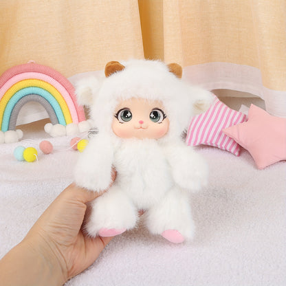 AURAESIN Plush Toys - Super Soft Huggable Bunny Bear Sheep Dolls, // Cuddly Stuffed Animals Suitable for Bedside & Desk Decor, Christmas Gifts for & s