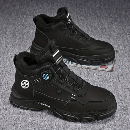 Տղամարդկանց նոր ձմեռային հաստ շերտով կոշիկներ, երեք գույնի, հարմարավետ և տաք, հեշտ հագնվող/հանվող, բռնակի դիզայնով, հարմար է բացօթյա ձյան, լեռնագնացության և լեռնագնացության համար։