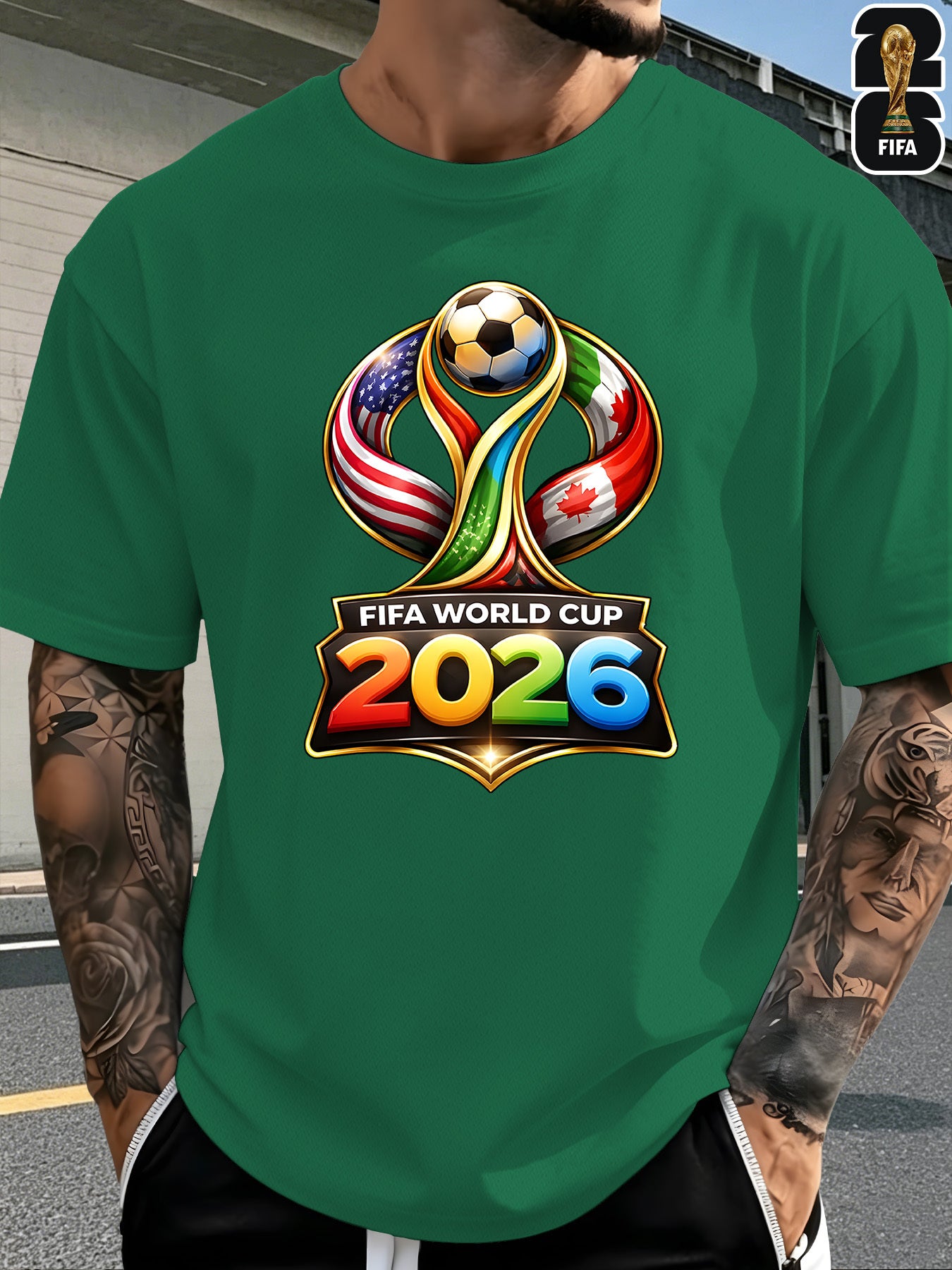 Men's FIFA 2026 World Cup Cotton Blend Casual T-Shirt