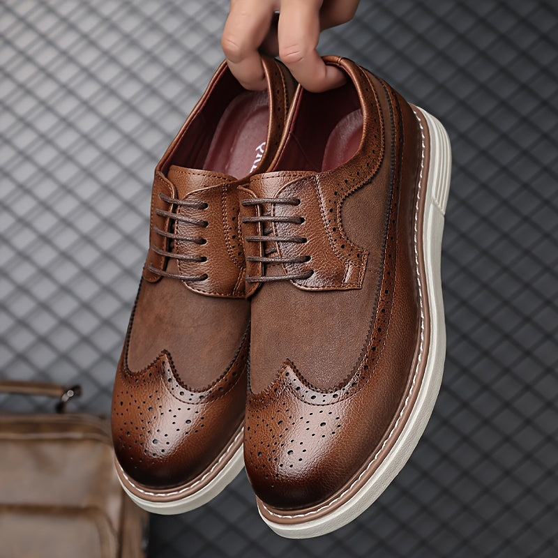 Men's Lightweight Business Casual Loafers, PU Leather