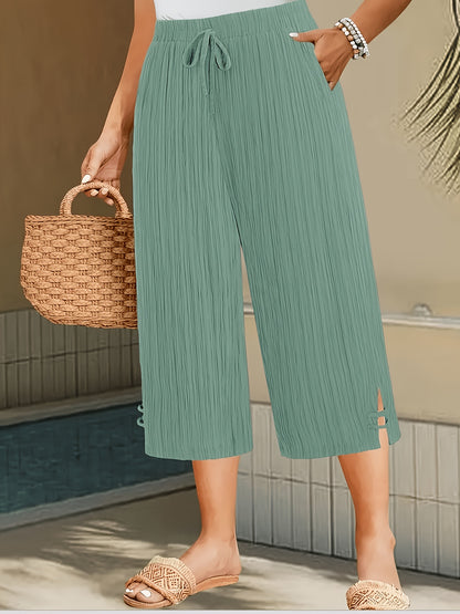 Elegant Women’s Wide-Leg Striped Pants for Spring and Summer