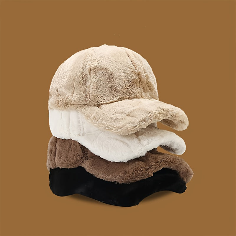 Cozy Fall/Winter Wool Knit Hat with Sun Protection Toggle