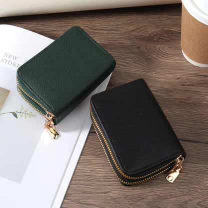 Compact Women'S Wallet, Color Coin Pouch, Stylish Zippered Card Case, Multi-Functional Small Bag for Keys And Money