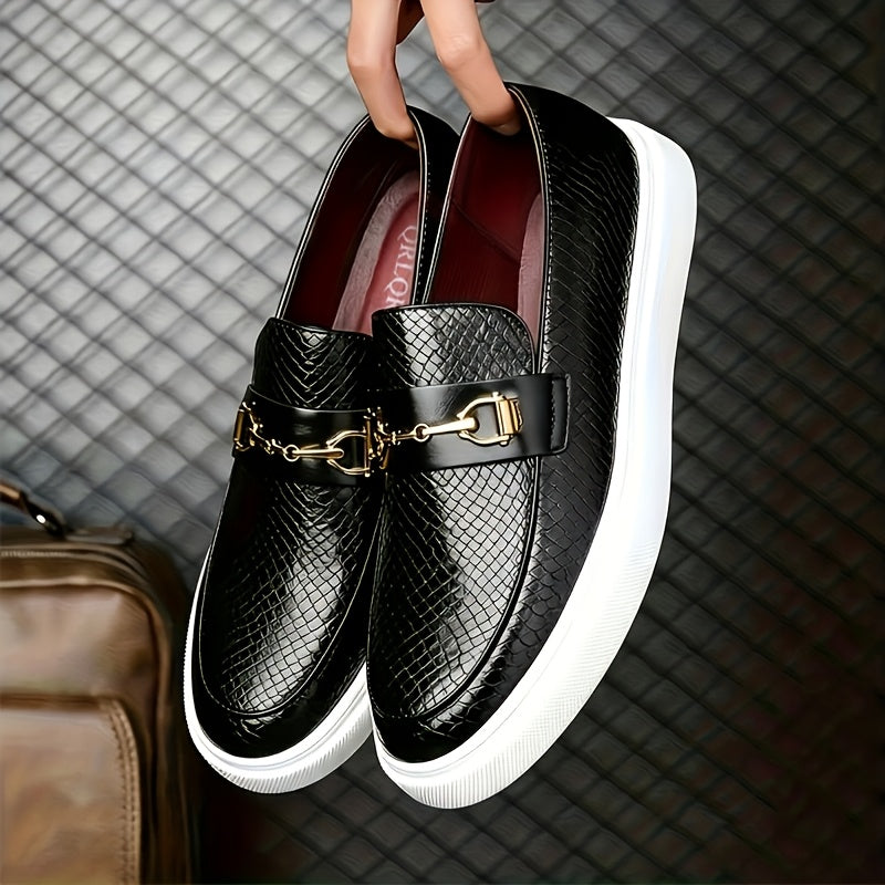 Men's Business Casual Slip-On Shoes with Soft PU Insole