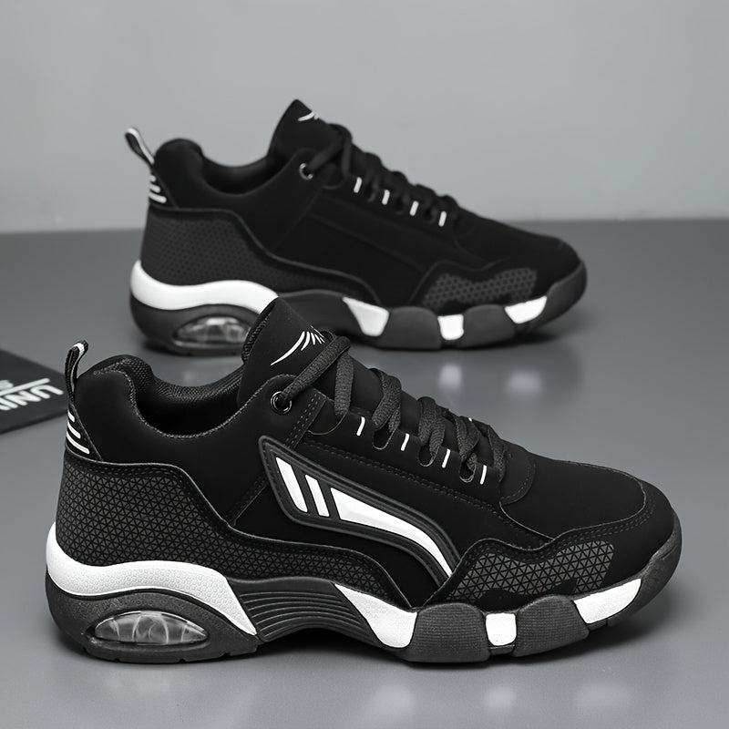 Men's Non-Slip Low-Top Sneakers with Cushioned Round Toe