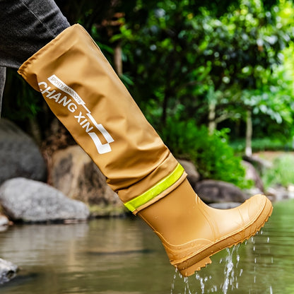 Men's All-Season Waterproof Rubber Slip-On Work Boots