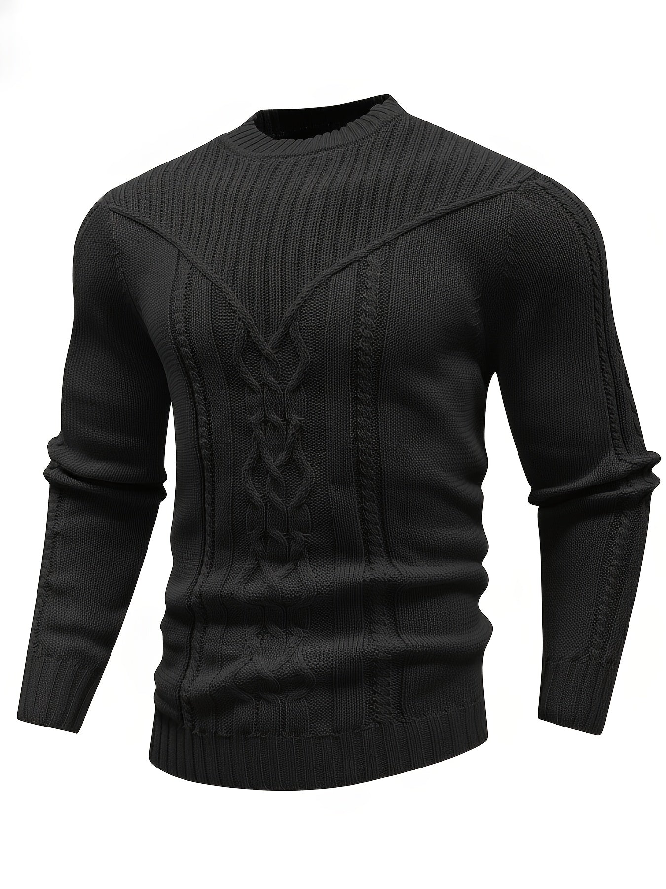 Նորաձև տրիկոտաժե կլոր վզնոցով սվիտեր-պուլովեր - փափուկ, շնչող, միջին ձգվողությամբ, երկար թևքերով, առօրյա վերնաշապիկ՝ քաղաքային զբոսանքների, փողոցների, զբոսանքների, բացօթյա գործունեության համար - իդեալական է աշնան և ձմռան համար